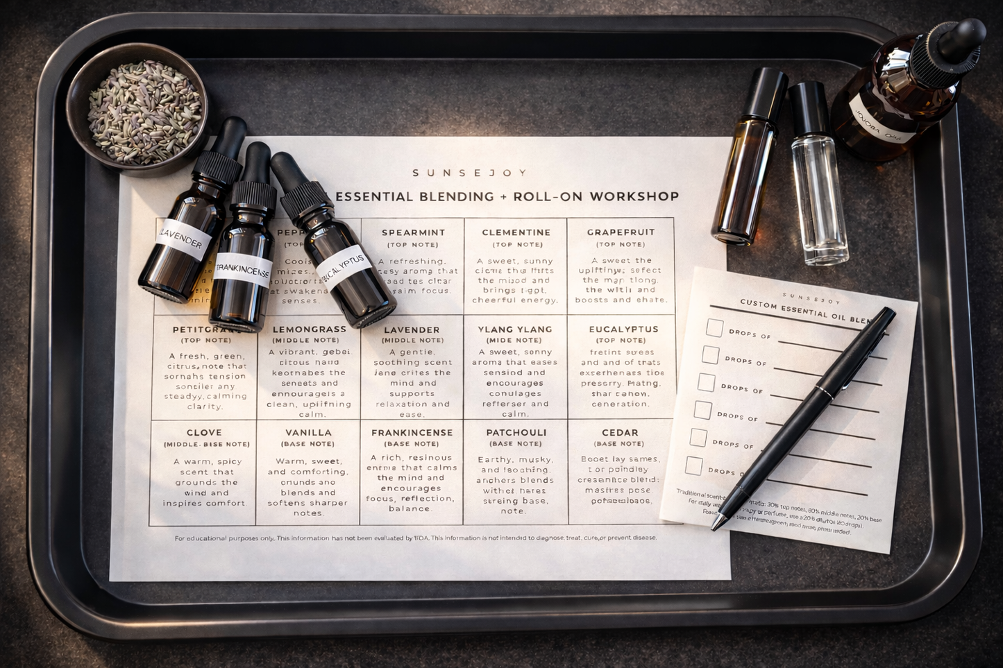 Essential Oil Perfume Workshop at Kind Folk