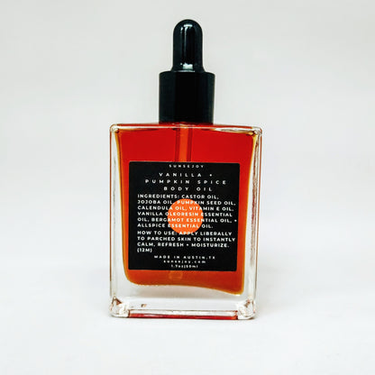 Vanilla + Pumpkin Spice Body Oil | Fall Edition
